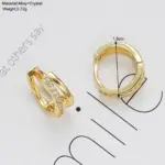 Pendientes de Aro Circulares de Acero Inoxidable Color Dorado para Mujer, Pendientes Simples de Doble Aro con Circonita Cúbica, Joyería para Perforación de Cartílago 6