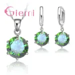 Collar de plata de ley 925 más barato para mujer, regalo de vacaciones, joyería de boda, colgante de circón cúbico de 6 garras, compromiso 6