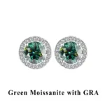 Pendientes cuadrados de moissanita VVS1 de Color D para mujer, pendientes de plata de ley 925 con acabado de platino, probador de diamantes 11