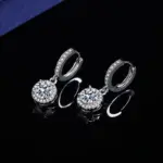 Nuevo 100% D VVS1 Pass Diamond Tester Pen Moissanite Stud 925 pendientes de plata esterlina para mujeres 2 certificados GRA Moissanite 3