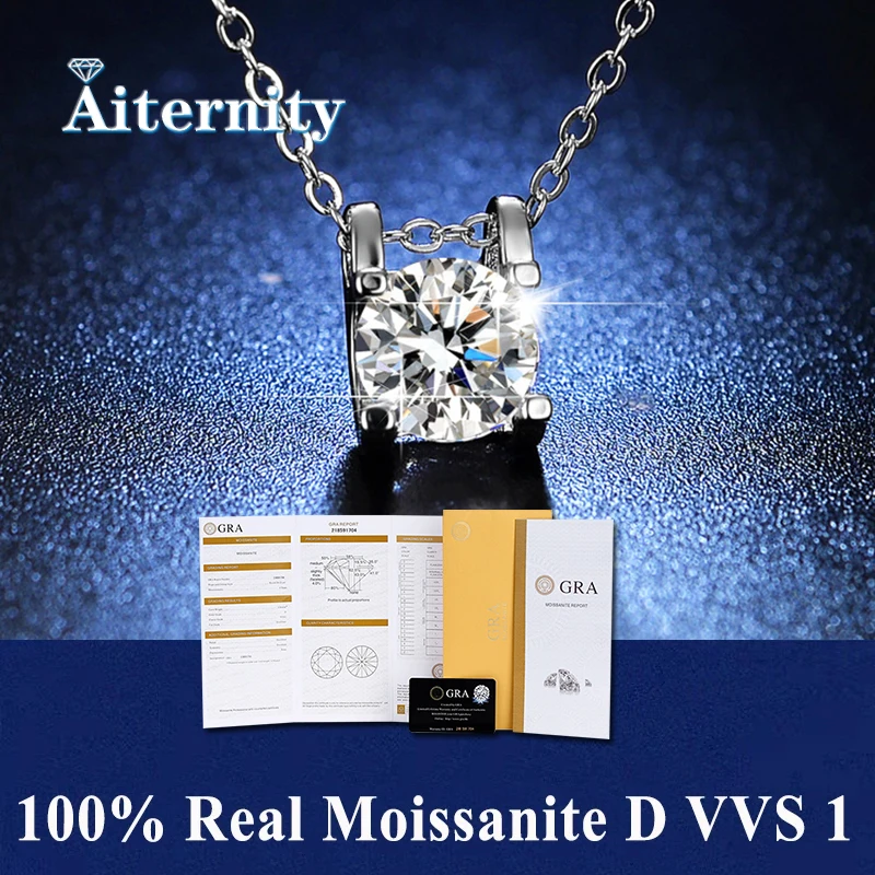 Collar con colgante de moissanita de 4 puntas de plata 925 para mujer, diseño moderno, Color D, VVS Pass, joyería de prueba de diamante con caja GRA 1 Collar con colgante de moissanita de 4 puntas de plata 925 para mujer, diseño moderno, Color D, VVS Pass, joyería de prueba de diamante con caja GRA 1