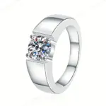 Lujosa plata de ley 925 6-10 # Exquisito anillo de circón, accesorios de joyería de regalo de boda a la moda para mujer 3