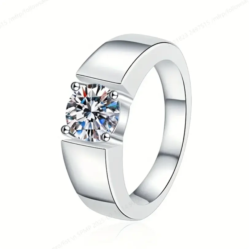 Lujosa plata de ley 925 6-10 # Exquisito anillo de circón, accesorios de joyería de regalo de boda a la moda para mujer 3