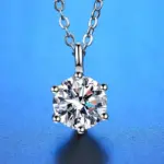 Nuevo Collar de plata de ley 925 con moissanita de 2 quilates, cadena con colgante, joyería fina para mujer, boda, fiesta clásica brillante, moda 5
