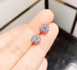 Pendientes chapados en 18K de plata de ley S925, Color D, pendiente de circón VVS1 para mujer, como brillante como joyería de boda con diamantes 3