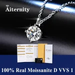 S925 sólida plata esterlina VVS1 D Color Moissanite collar cadena con certificado joyería fina para mujer joyería 17