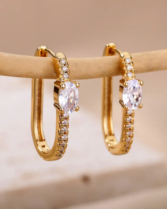 Pendiente redondo minimalista de circón para mujer, pendiente Irregular de acero inoxidable, joyería de moda para fiesta y boda, regalo, bisutería para mujer 2026 2