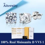 Pendientes GRA Moissanite con pluma probadora de diamantes para hombres y mujeres, pendientes de plata 925 con piedras preciosas y 2 certificados 5 Pendientes GRA Moissanite con pluma probadora de diamantes para hombres y mujeres, pendientes de plata 925 con piedras preciosas y 2 certificados 5