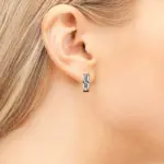 pendientes de aro versátiles para mujer, aretes con medio círculo de circonia cúbica, regalo exquisito, joyería femenina con temperamento 5