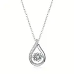 collar con colgante en forma de gota para mujer, joyería de compromiso femenina con circonita brillante, accesorios de estilo ahuecado para boda 4