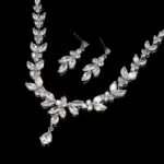 Emmaya-exquisitos conjuntos de joyas para mujer, accesorios de fiesta de boda, pendientes y collar de circonita cúbica, regalo 5