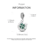 Nuevo Abalorio de plata de ley 925, colgante de trébol de cuatro hojas para pulsera Original, collar, regalos DIY para mujer 23 Nuevo Abalorio de plata de ley 925, colgante de trébol de cuatro hojas para pulsera Original, collar, regalos DIY para mujer 23