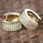pendientes de aro redondos pequeños para hombre y mujer, Circonia blanca brillante, aretes simples y elegantes para uso diario, joyería de moda Unisex 2
