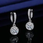 Nuevo 100% D VVS1 Pass Diamond Tester Pen Moissanite Stud 925 pendientes de plata esterlina para mujeres 2 certificados GRA Moissanite 2