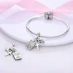 Abalorios de libélula y flor de arcoíris de plata 925, abalorio colgante con cuentas de animales, compatible con Pulsera Original, joyería DIY 4