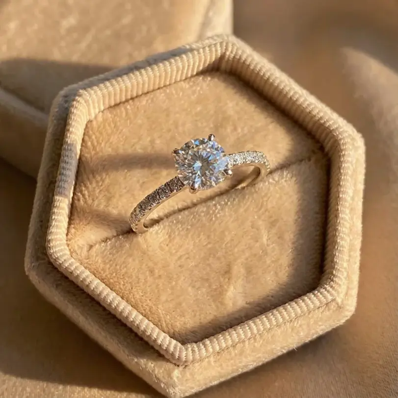 Preciosos anillos redondos de circón brillante de Plata de Ley 925 para mujer, aniversario, boda, regalo de joyería fina de lujo de alta calidad 3