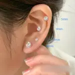 Pendientes chapados en 18K de plata de ley S925, Color D, pendiente de circón VVS1 para mujer, como brillante como joyería de boda con diamantes 4