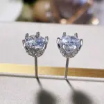 Pendientes de moissanita GRA 100% auténtica para mujer, joyería fina de 18K con 2 certificados, Plata de Ley VVS1 5