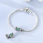 Nuevo Abalorio de plata de ley 925, colgante de trébol de cuatro hojas para pulsera Original, collar, regalos DIY para mujer 47 Nuevo Abalorio de plata de ley 925, colgante de trébol de cuatro hojas para pulsera Original, collar, regalos DIY para mujer 47