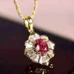 Collar con colgante de flores brillantes de lujo para mujer, accesorios de joyería de moda exquisitos, Europa y Estados Unidos 2