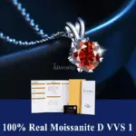 Alta joyería de plata de ley S925, collar con colgante de moissanita 100%, Color D con certificado GRA para boda y fiesta de mujer 3