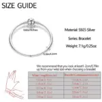 17-20CM 925 pulseras de plata para mujer estrella Luna mariposa gato garra loto corona dorada pulseras aptas para DIY dijes colgantes joyería 2