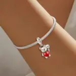 Abalorios de pulpo Kapibala y mariposa de perro bonito de Plata de Ley 925, aptos para pulsera Original Pan, brazalete, joyería DIY de alta calidad 65