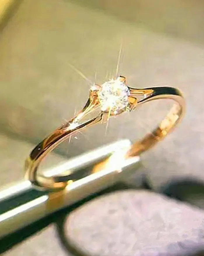 anillos de boda minimalistas para mujer, con circonita cúbica de 4MM, accesorio Simple y elegante para dedo femenino, bandas de compromiso, joyería 1