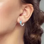 Juego de Joyería Original de Plata de Ley 925, Aretes, Anillos y Collar con Diseño de Tortuga Brillante para Mujer, Regalo de Joyería Fina y Elegante 3