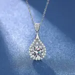 Nuevo collar de plata de ley 925, colgante exquisito de moissanita de 3 quilates para mujer, joyería de boda Noble a la moda, regalos de fiesta 1