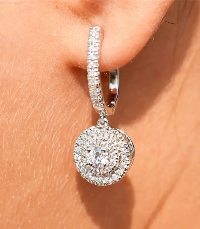 nueva tendencia de boda, pendientes de eternidad para mujer, Zirconia cúbica ostentosa, accesorios simples y elegantes para mujer, joyería clásica 1