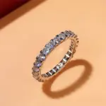 nueva moda, anillos finos para dedo, banda de Color plateado con circonita cúbica brillante, accesorios simples y elegantes para uso diario para mujer 6