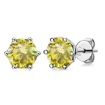 Pendientes de moissanita de Color Real de 1 CT D para mujer, joyería de boda brillante de Plata de Ley 925 de alta calidad 6