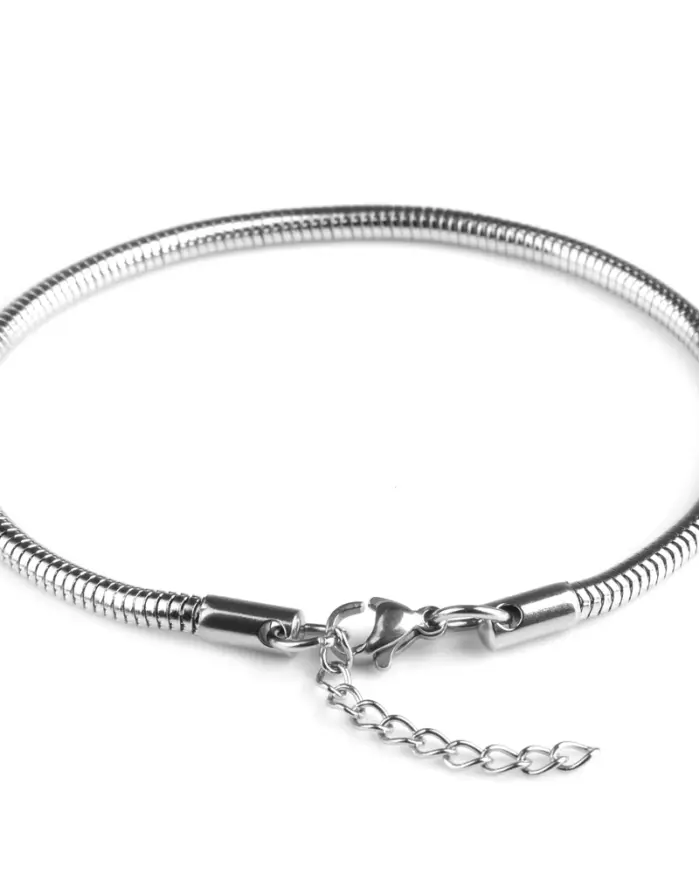 Pulsera de cadena de acero inoxidable Simple de alta calidad para hombres y mujeres nuevas pulseras simples de moda para hombres regalos de joyería con dijes 1