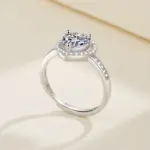 Anillo de Plata de Ley 925 con corazón de circón 5A para mujer y hombre, joyería de boda, abalorio de compromiso, regalo de moda para fiesta, anillo de alta calidad 5