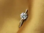Anillo clásico de Plata de Ley 925 de lujo para mujer, joyería de seis garras, anillo de diamante simple de 70 quilates, anillo de mujer de imitación de diamante 6