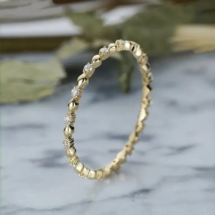 Anillo fino coreano para mujer con piedra CZ, Color dorado, accesorios simples y elegantes, bonito regalo de cumpleaños para amigos, joyería de moda 2