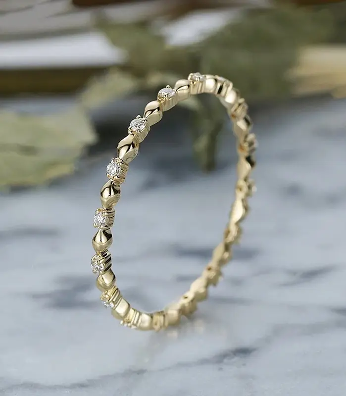 Anillo fino coreano para mujer con piedra CZ, Color dorado, accesorios simples y elegantes, bonito regalo de cumpleaños para amigos, joyería de moda 2