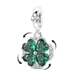 Nuevo Abalorio de plata de ley 925, colgante de trébol de cuatro hojas para pulsera Original, collar, regalos DIY para mujer 52 Nuevo Abalorio de plata de ley 925, colgante de trébol de cuatro hojas para pulsera Original, collar, regalos DIY para mujer 52