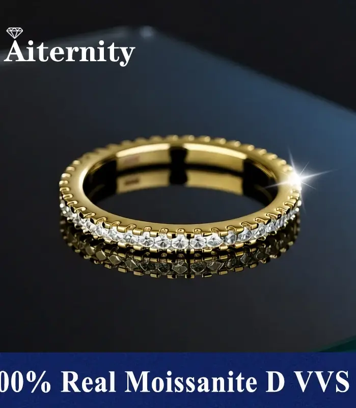 Anillo GRA All Moissanite 0.5CT, 100% anillos de platino para mujer, 5 piedras, diamante brillante, alianza de boda, joyería fina 1