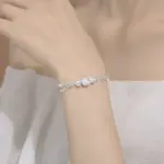 Conjunto de pulsera y collar de bola de Plata de Ley 925 para mujer, conjunto de joyería de cuentas multicapa originales de lujo, joyería exquisita para fiesta 3