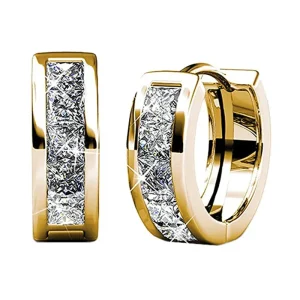 pendientes de aro versátiles para mujer, aretes con medio círculo de circonia cúbica, regalo exquisito, joyería femenina con temperamento 1