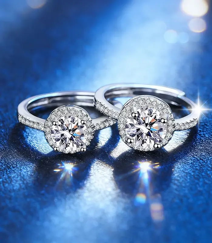 Anillo Clásico de Seis Garras de Plata 925 con Moissanita de 1.0 Quilates y Circonita, Joyería de Boda para Mujer, Anillo de Moda para Fiesta de Alta Calidad 2