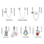 Abalorios de pulpo Kapibala y mariposa de perro bonito de Plata de Ley 925, aptos para pulsera Original Pan, brazalete, joyería DIY de alta calidad 53