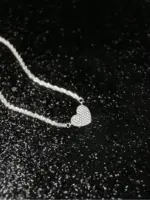 Collar de corazón de amor repleto de circonita para mujer, de Plata de Ley 925, joyería fina de lujo de alta calidad para compromiso y boda 3 Collar de corazón de amor repleto de circonita para mujer, de Plata de Ley 925, joyería fina de lujo de alta calidad para compromiso y boda 3