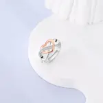 Anillos Anillos originales de Plata de Ley 925 con lazo, corazón, sol, luna, estrella, anillos de circón para mujer, joyería, regalos de aniversario de cumpleaños 4