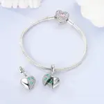 Nuevo Abalorio de plata de ley 925, colgante de trébol de cuatro hojas para pulsera Original, collar, regalos DIY para mujer 33 Nuevo Abalorio de plata de ley 925, colgante de trébol de cuatro hojas para pulsera Original, collar, regalos DIY para mujer 33