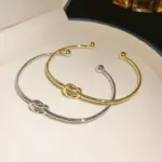 Pulseras de acero inoxidable Vintage para hombre, brazaletes tejidos con textura torcida a la moda para mujer, joyería llamativa, ropa de calle, regalos góticos 5