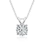 TY Plata de Ley 925, moissanita de 1-5 quilates para mujer, plata esterlina chapada en plata, Color D, collar de compromiso para boda, joyería fina 6