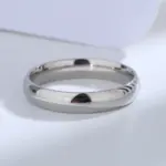 Anillo Buyee de Plata de Ley 925 para parejas, anillo Simple de estilos antiguos para dedo para mujeres y hombres, joyería fina clásica de boda a la moda, círculo 5